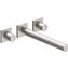 Grifo a pared recto lavabo acero de 3 centros PROJECT TRES