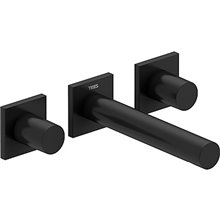 Grifo a pared recto lavabo Negro de 3 centros PROJECT TRES