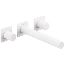 Grifo a pared recto lavabo Blanco de 3 centros PROJECT TRES