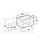 Mueble 2 cajones abedul 80cm Victoria Basic Roca