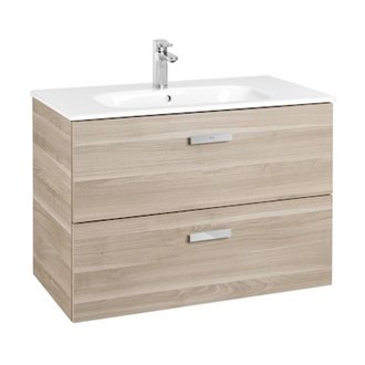 Mueble 2 cajones abedul 80cm Victoria Basic Roca