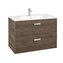 Mueble 2 cajones cedro 80cm Victoria Basic Roca