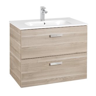 Mueble 2 cajones abedul 70cm Victoria Basic Roca