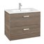 Mueble 2 cajones cedro 70cm Victoria Basic Roca