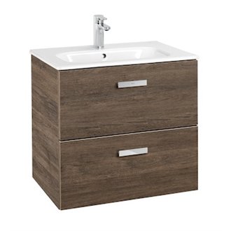 Mueble 2 cajones cedro 60cm Victoria Basic Roca