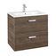 Mueble 2 cajones cedro 60cm Victoria Basic Roca