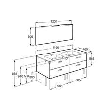 Mueble Pack cedro 120cm Victoria Basic Roca