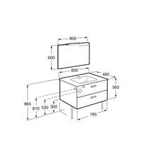 Mueble Pack 2 cajones cedro 80cm Victoria Basic Roca