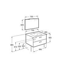 Mueble Pack 2 cajones cedro 70cm Victoria Basic Roca