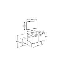 Mueble Pack 2 puertas abedul 80cm Victoria Basic Roca