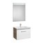Pack mueble 60cm un caj&oacute;n blanco-fresno Prisma Roca 