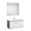 Pack mueble 80cm un caj&oacute;n blanco-fresno Prisma Roca