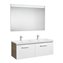 Pack mueble 120cm dos cajones blanco-fresno Prisma Roca