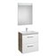 Pack mueble 60cm dos cajones blanco-fresno Prisma Roca