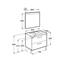 Pack mueble 80cm dos cajones blanco-fresno Prisma Roca