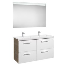 Pack mueble 120cm cuatro cajones blanco-fresno Prisma Roca
