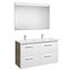 Pack mueble 120cm cuatro cajones blanco-fresno Prisma Roca