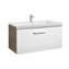 Mueble 80cm un caj&oacute;n blanco-fresno Prisma Roca