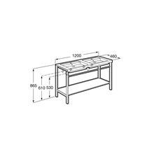 Estructura base 120cm Prisma Roca