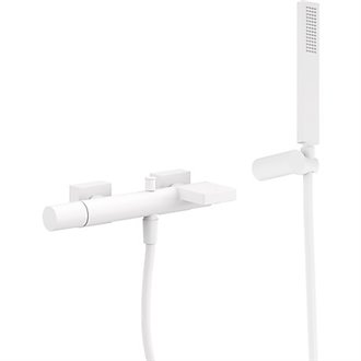 Grifo de ba&ntilde;era-ducha blanco ca&ntilde;o cascada PROJECT TRES