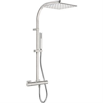 Columna de ducha termost&aacute;tica de acero PROJECT-TRES