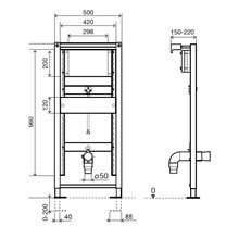 Bastidor para urinario Sanitarblock OLI