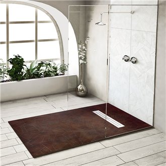 Plato de ducha resina TEXTURA RETRO NUDESPOL