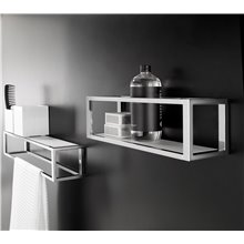 Toallero con estante cromo XL the grid COSMIC