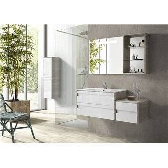 Conjunto ba&ntilde;o de mueble + lavabo + espejo 70 Barcelona-2 VALENZUELA