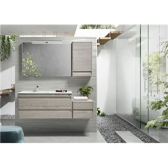 Conjunto ba&ntilde;o de mueble + lavabo + espejo 100 Barcelona-2 VALENZUELA
