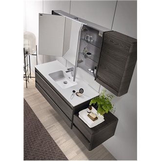 Conjunto ba&ntilde;o de mueble + lavabo + espejo 120 Barcelona-2 VALENZUELA