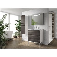 Conjunto baño de mueble + lavabo + espejo 80 Barcelona-3 VALENZUELA
