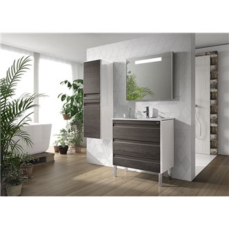 Conjunto ba&ntilde;o de mueble + lavabo + espejo 80 Barcelona-3 VALENZUELA