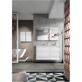 Conjunto ba&ntilde;o de mueble + lavabo + espejo 100 Barcelona-3 VALENZUELA