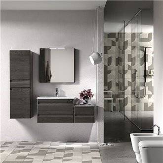 Conjunto ba&ntilde;o de mueble + lavabo + espejo 60 Barcelona-2 VALENZUELA