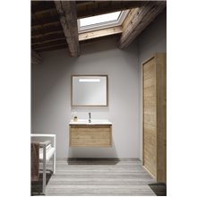 Conjunto baño de mueble + lavabo + espejo 70 Tino VALENZUELA