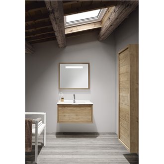 Conjunto ba&ntilde;o de mueble + lavabo + espejo 70 Tino VALENZUELA