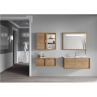 Conjunto ba&ntilde;o de mueble + lavabo + espejo 80 Tino VALENZUELA