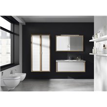 Conjunto baño de mueble + lavabo + espejo 100 Tino VALENZUELA