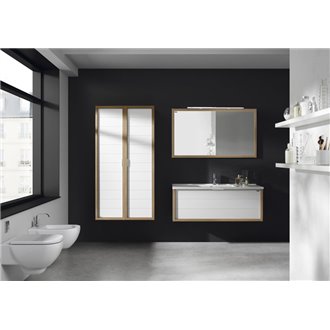 Conjunto ba&ntilde;o de mueble + lavabo + espejo 100 Tino VALENZUELA