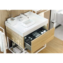 Mueble roble claro con lavabo the grid COSMIC