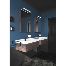 Mueble roble oscuro con lavabo the grid COSMIC