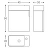 Mueble con lavabo izquierda 1 puerta Fancy COSMIC