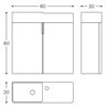 Mueble con lavabo izquierda 2 puertas Fancy COSMIC