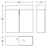 Mueble con lavabo derecha 2 puertas Fancy COSMIC