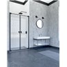 Mampara frontal 2 abatibles DOHA BLACK Doccia