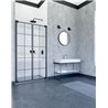 Mampara frontal 2 abatibles DOHA BLACK15 Doccia