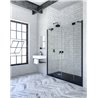 Mampara frontal 2 abatibles BALI BLACK Doccia