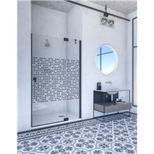 Mampara frontal 1 abatible+fijo KABUL BLACK Doccia