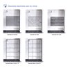 Mampara frontal 1 abatible+2fijos KOBE BLACK Doccia